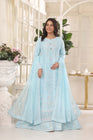 Wardah Uzair Embroidered Chiffon Gown Maxi Dress WAR67