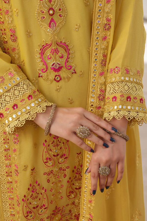 Wardah Uzair Embroidered Chiffon Gharara WAR63