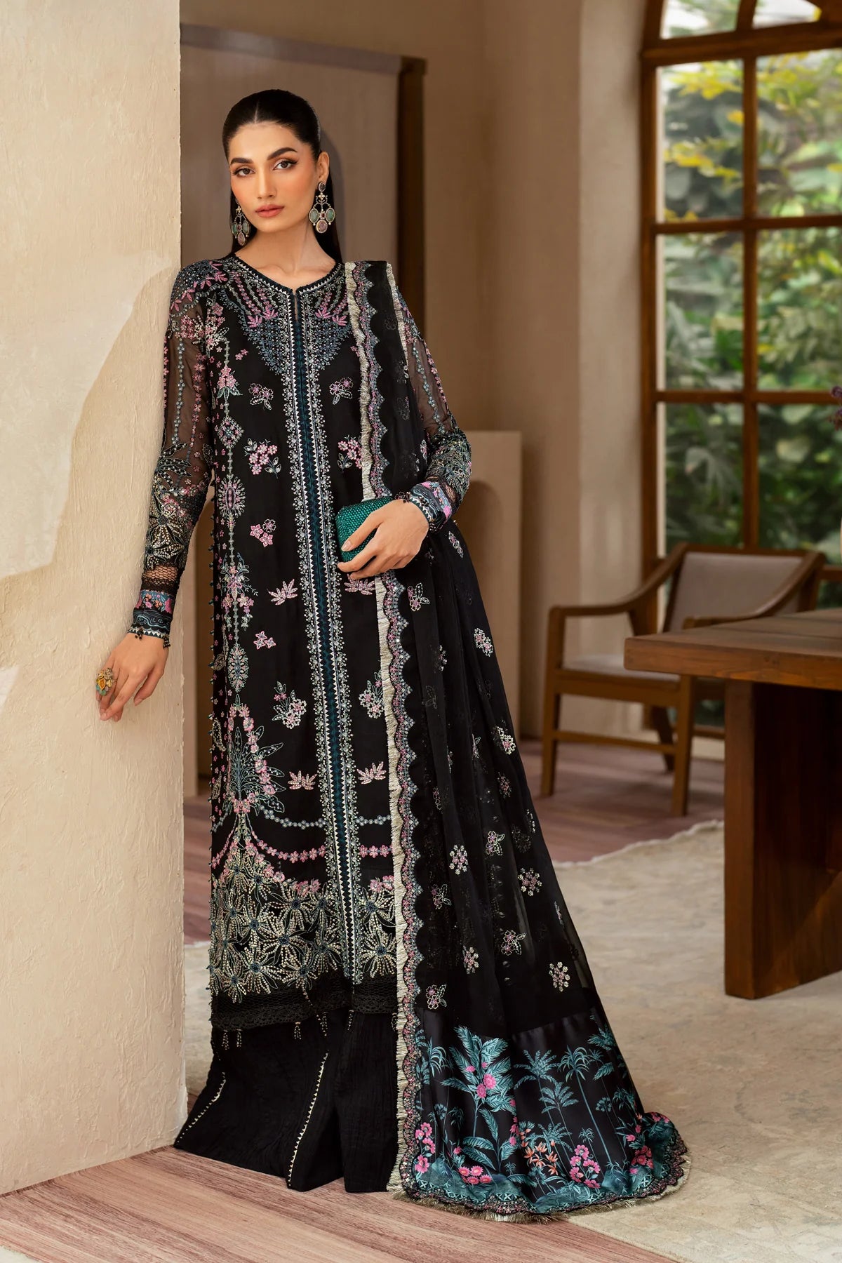 Xenia Antiha Embroidered Chiffon Formal Wear XEN07