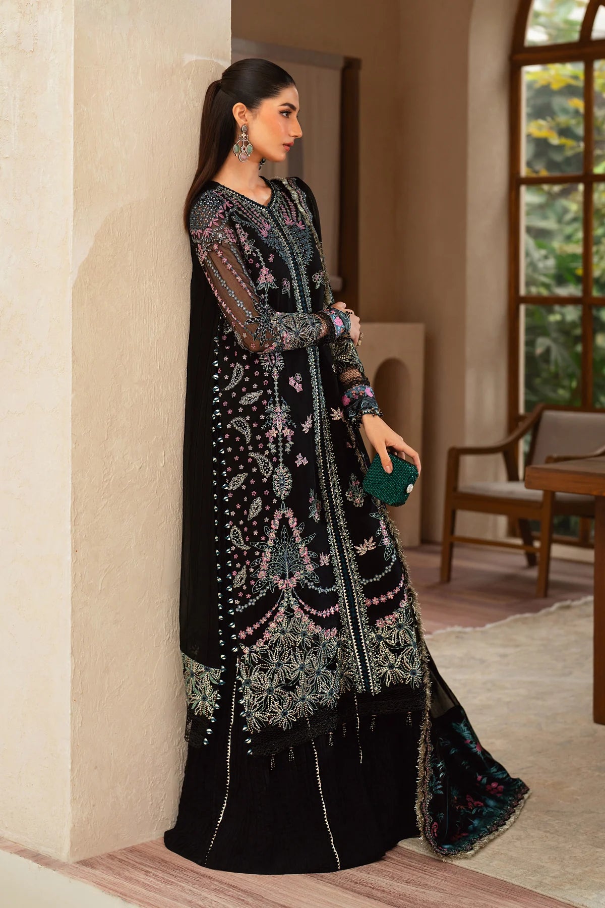 Xenia Antiha Embroidered Chiffon Formal Wear XEN07