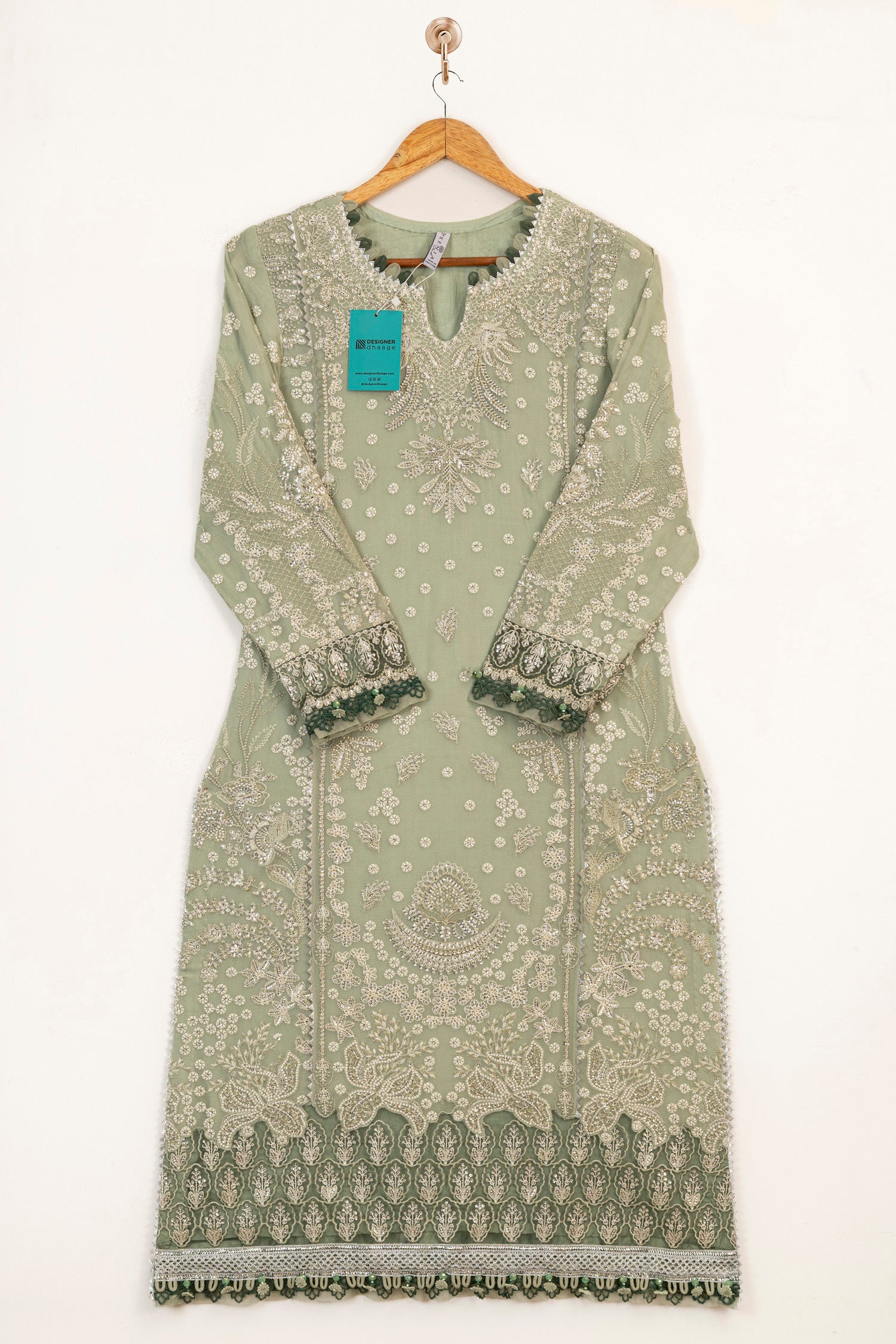 Xenia Verdura Embroidered Chiffon Formal Wear XEN06