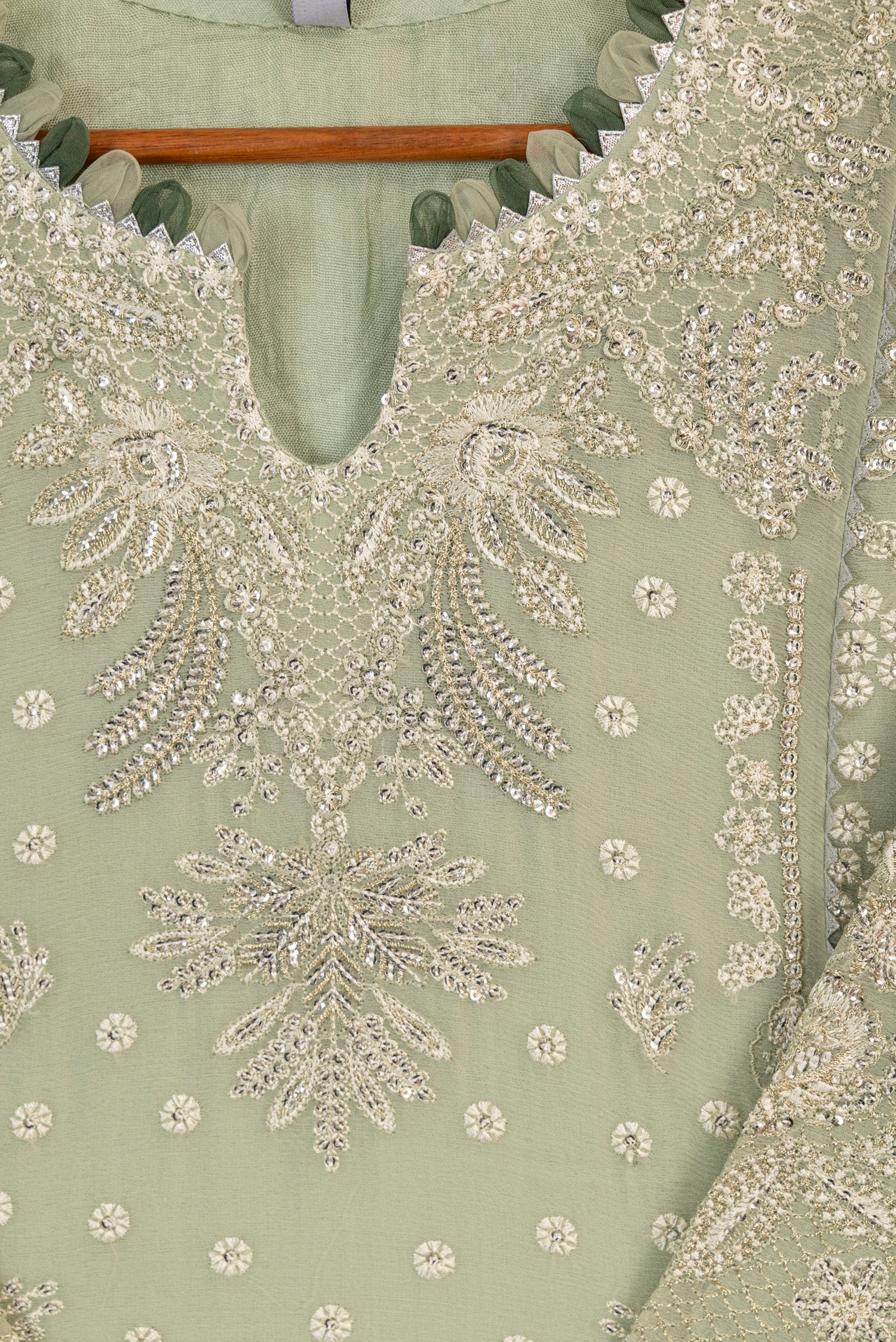 Xenia Verdura Embroidered Chiffon Formal Wear XEN06