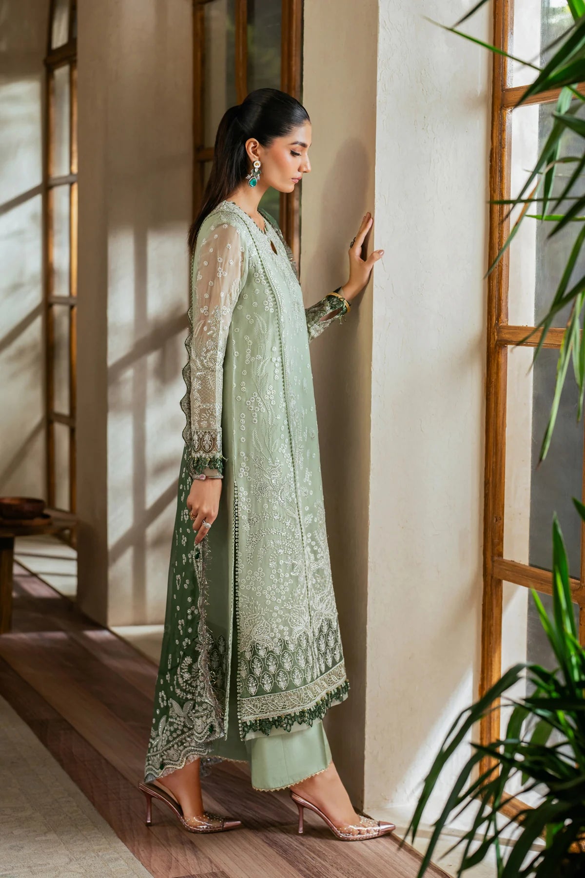 Xenia Verdura Embroidered Chiffon Formal Wear XEN06