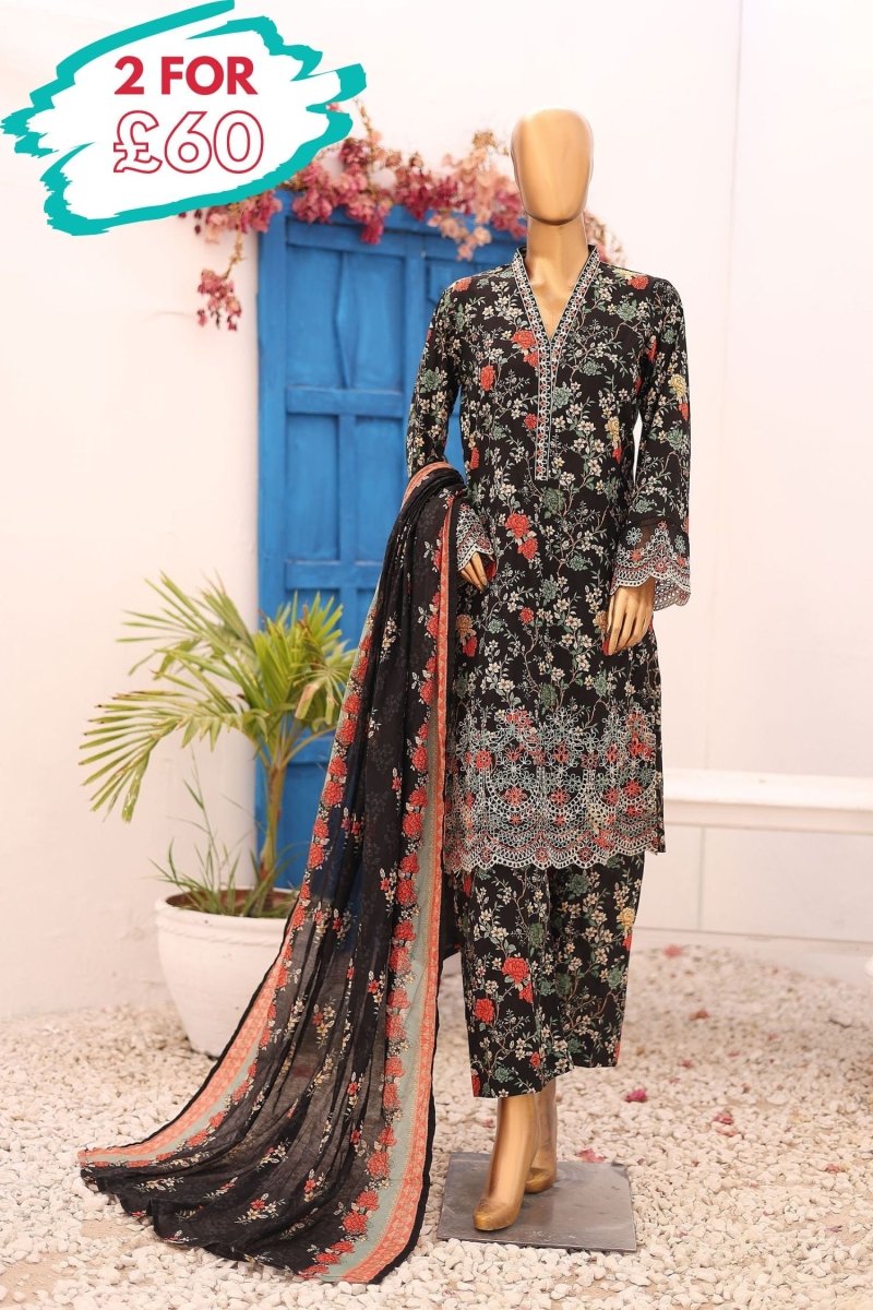Bin Saeed Chikankari Lawn 3 Piece Suit BIN163 - Designer dhaage