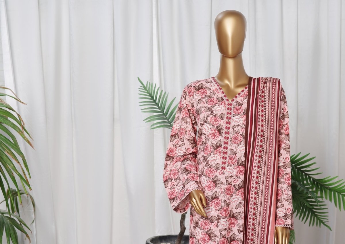 Bin Saeed Khaddar 3 Piece Suit BIN185 - Designer dhaage