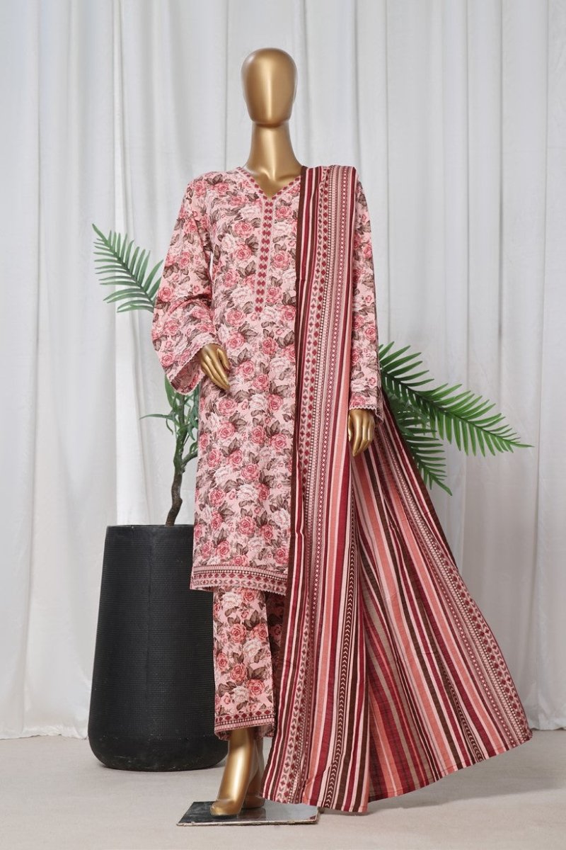 Bin Saeed Khaddar 3 Piece Suit BIN185 - Designer dhaage