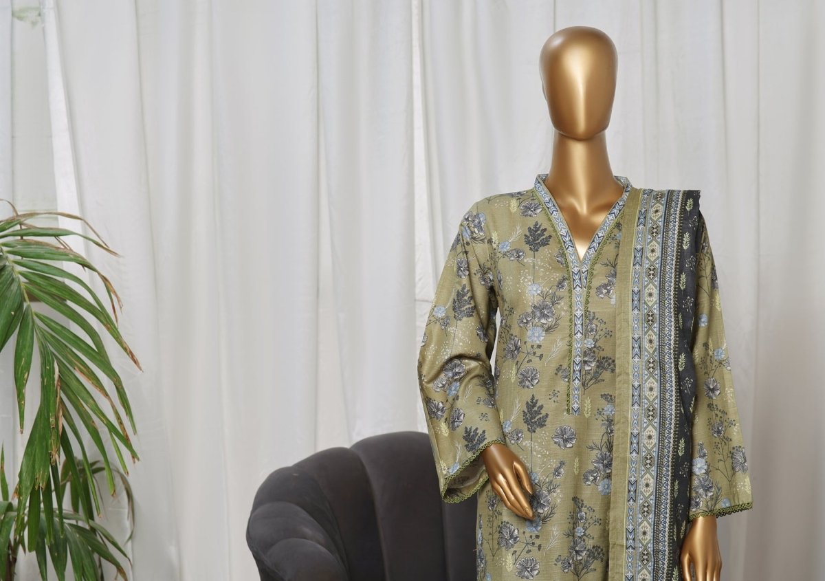 Bin Saeed Khaddar 3 Piece Suit BIN186 - Designer dhaage