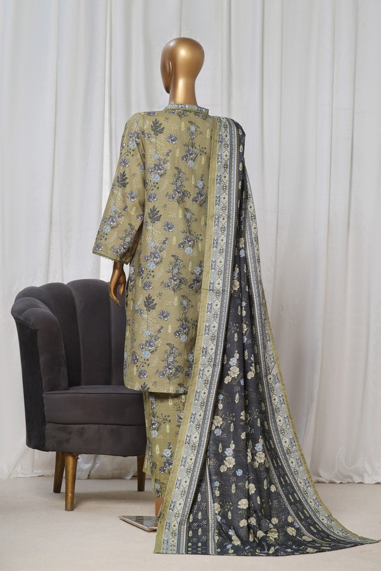 Bin Saeed Khaddar 3 Piece Suit BIN186 - Designer dhaage