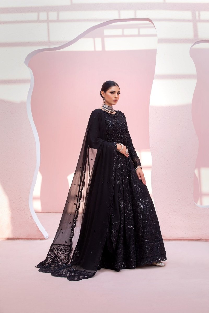 Differ Embellished Chiffon Maxi Dress Pakistani Party Wear DIF03 Differ Embellished Chiffon Maxi Dress Pakistani Party Wear DIF03