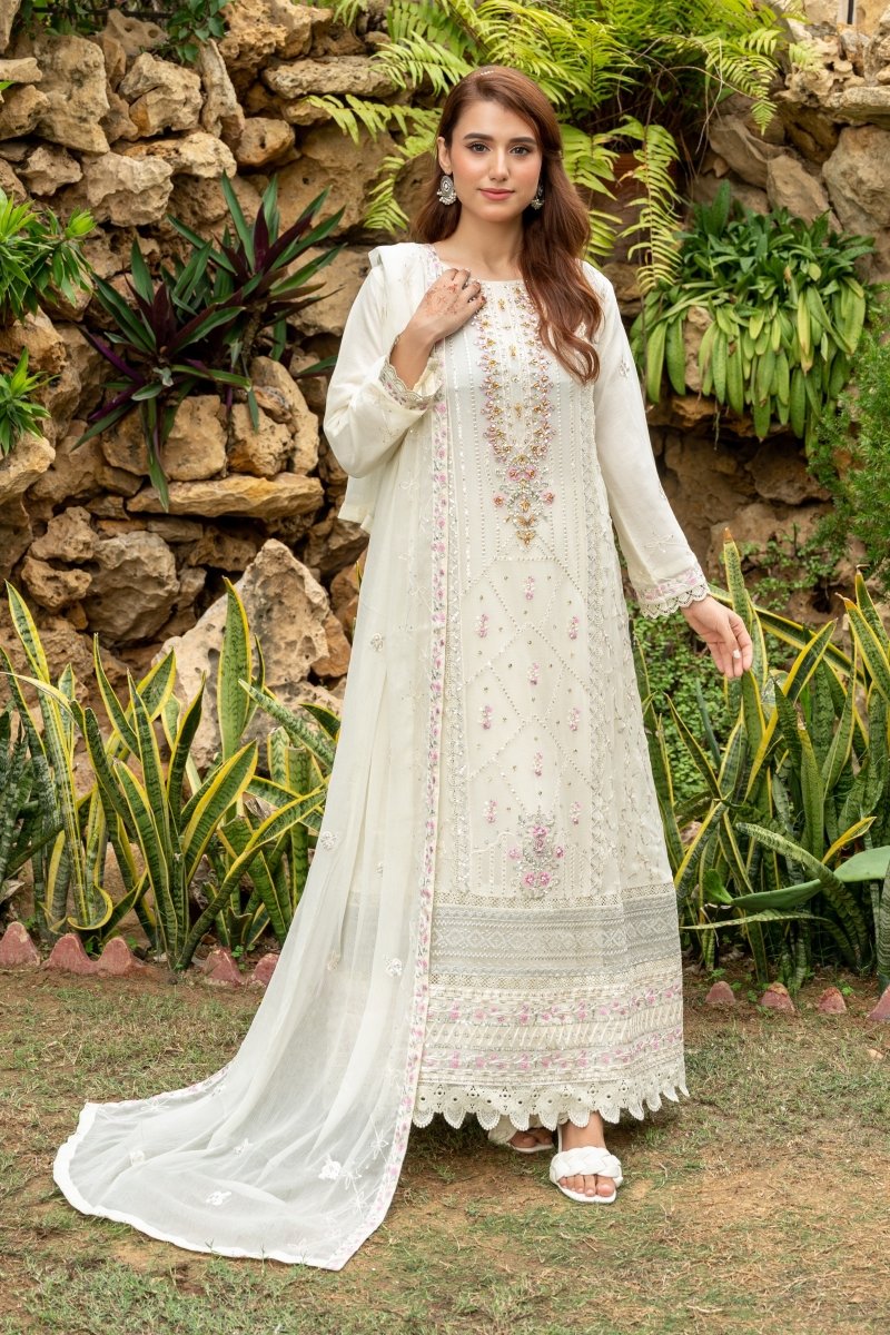 Embellished Chiffon Pakistani Eid Dress SEL04 - Main Image
