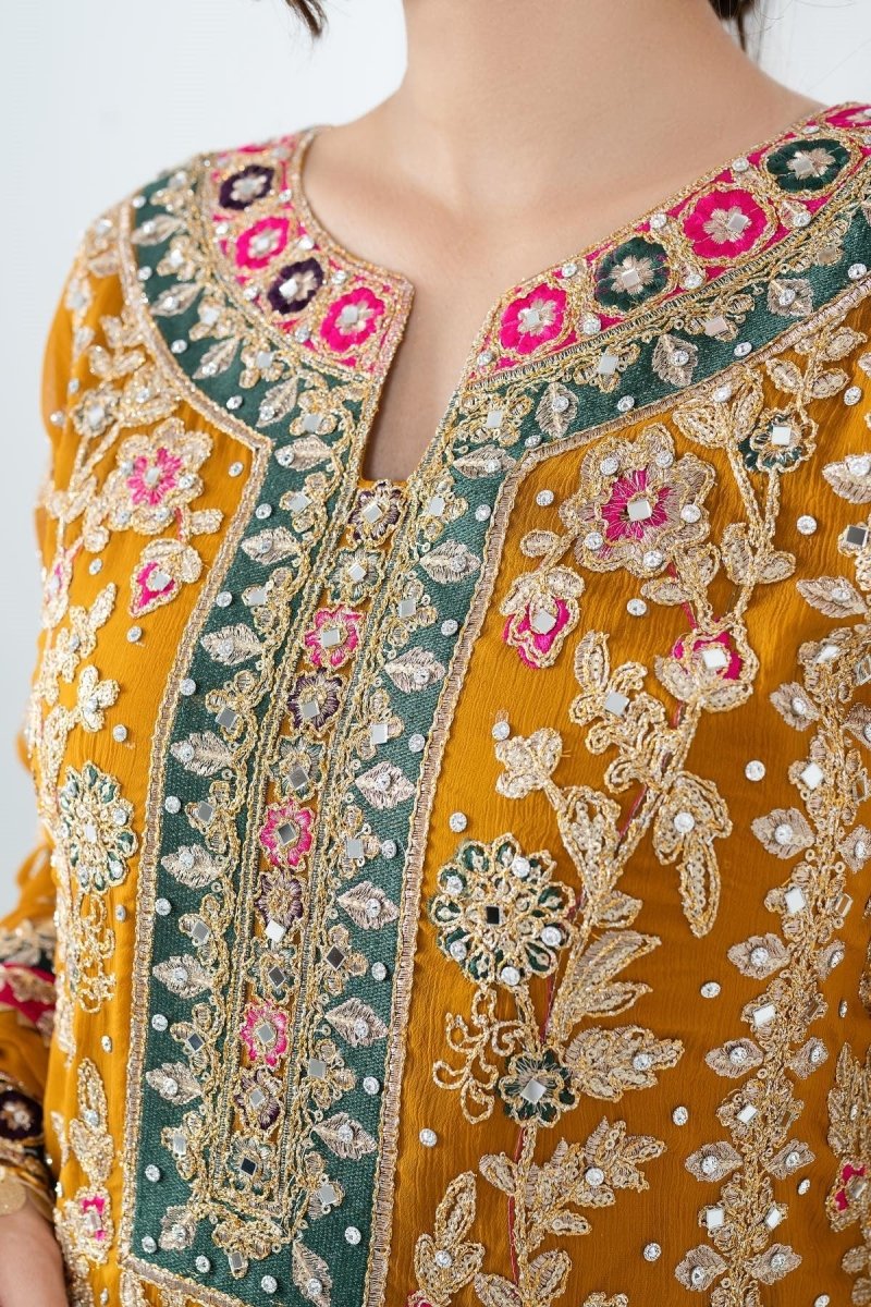 Haseens Meena Pakistani Wedding Wear Chiffon Suit HAS09-Designer dhaage
