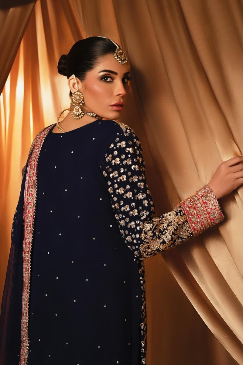 Haseens Raina Pakistani Wedding Wear Chiffon Suit HAS11-Designer dhaage