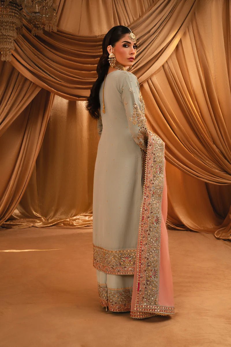Haseens Sahar Pakistani Wedding Wear Chiffon Suit HAS07-Designer dhaage
