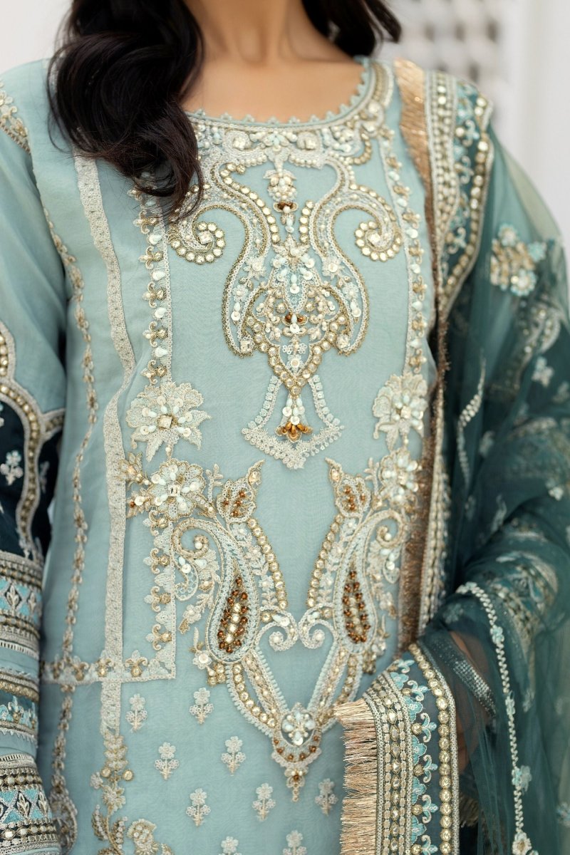 Imrozia Embellished Organza Pakistani Party Wear Suit Zebaish IMR196-Designer dhaage