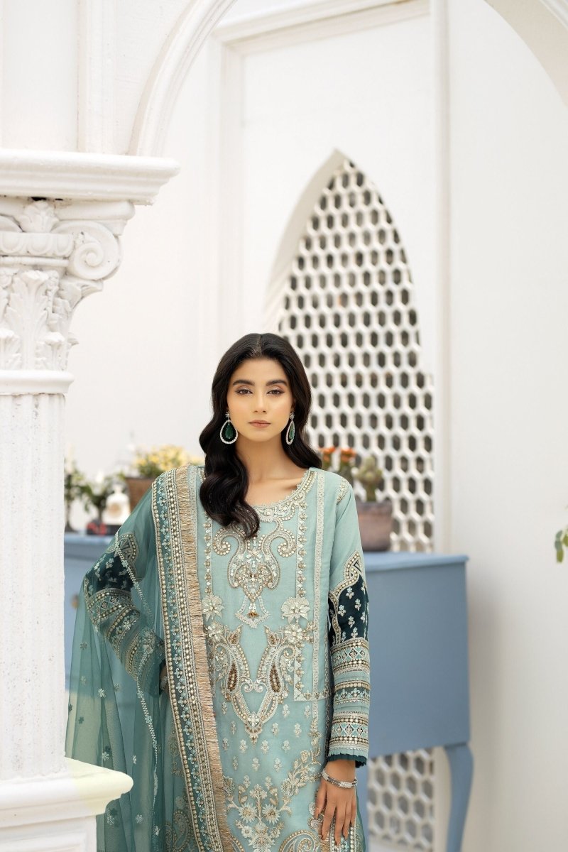 Imrozia Embellished Organza Pakistani Party Wear Suit Zebaish IMR196-Designer dhaage