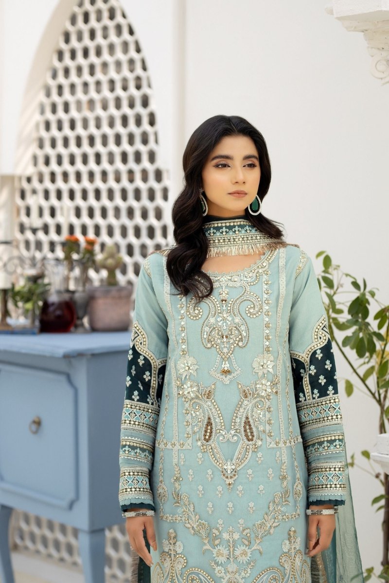 Imrozia Embellished Organza Pakistani Party Wear Suit Zebaish IMR196-Designer dhaage