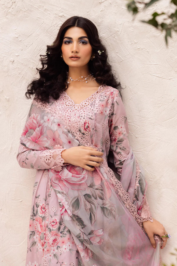 Iznik Embroidered Lawn 3 Piece Dress 46" Length IZN03 - Designer dhaage