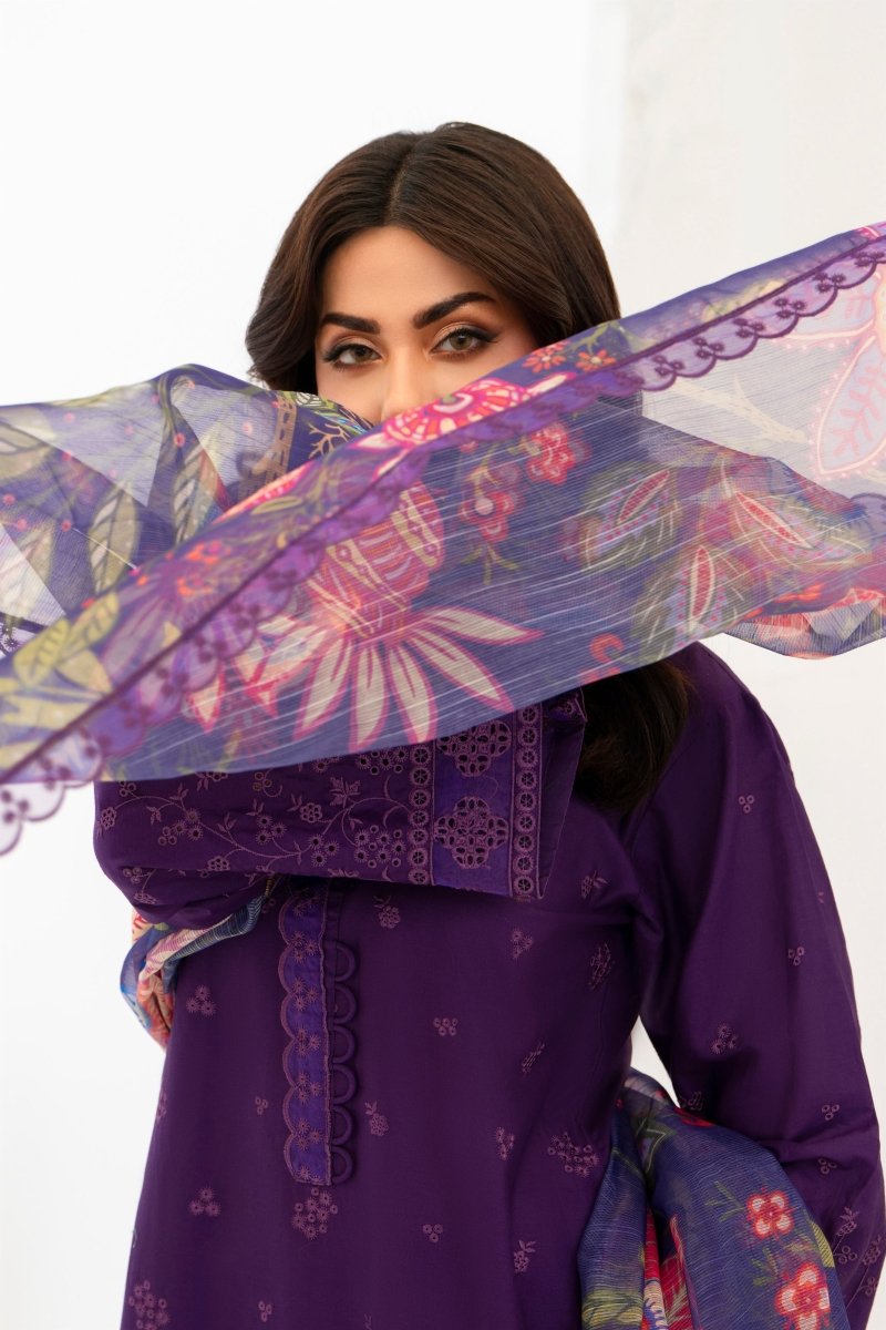 Karma Embroidered Chikankari Cotton Lawn Suit KAR125 - Designer dhaage