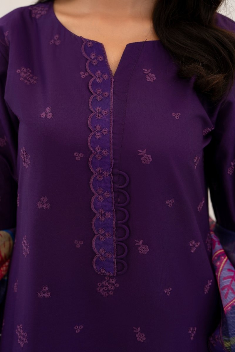 Karma Embroidered Chikankari Cotton Lawn Suit KAR125 - Designer dhaage