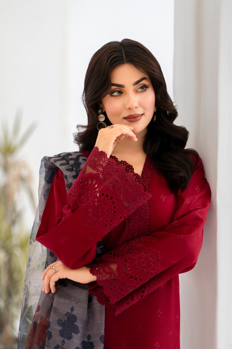 Karma Embroidered Chikankari Cotton Lawn Suit KAR127 - Designer dhaage