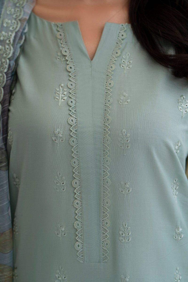 Karma Embroidered Chikankari Cotton Lawn Suit KAR128 - Designer dhaage
