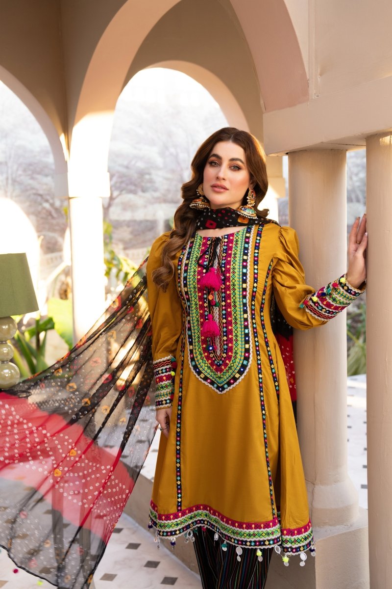 Karma Embroidered Pakistani Eid Frock KAR83-Designer dhaage