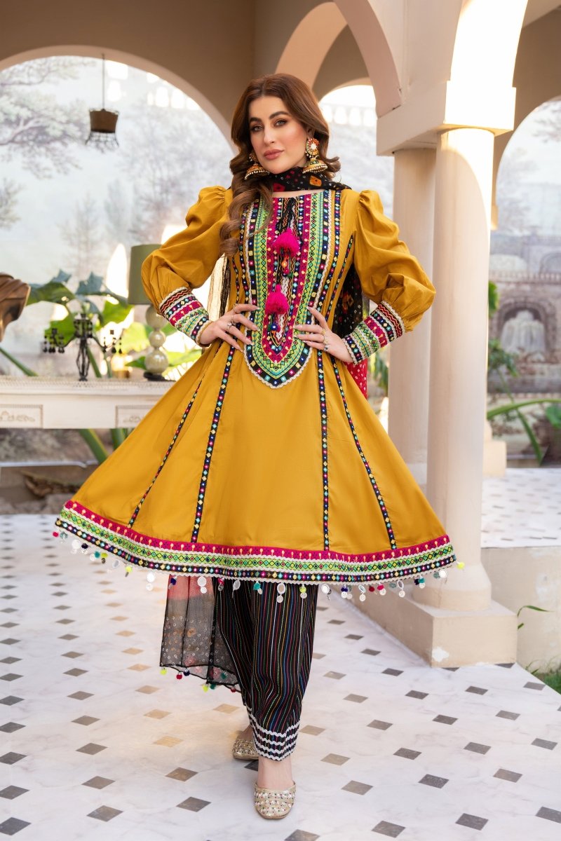 Karma Embroidered Pakistani Eid Frock KAR83-Designer dhaage