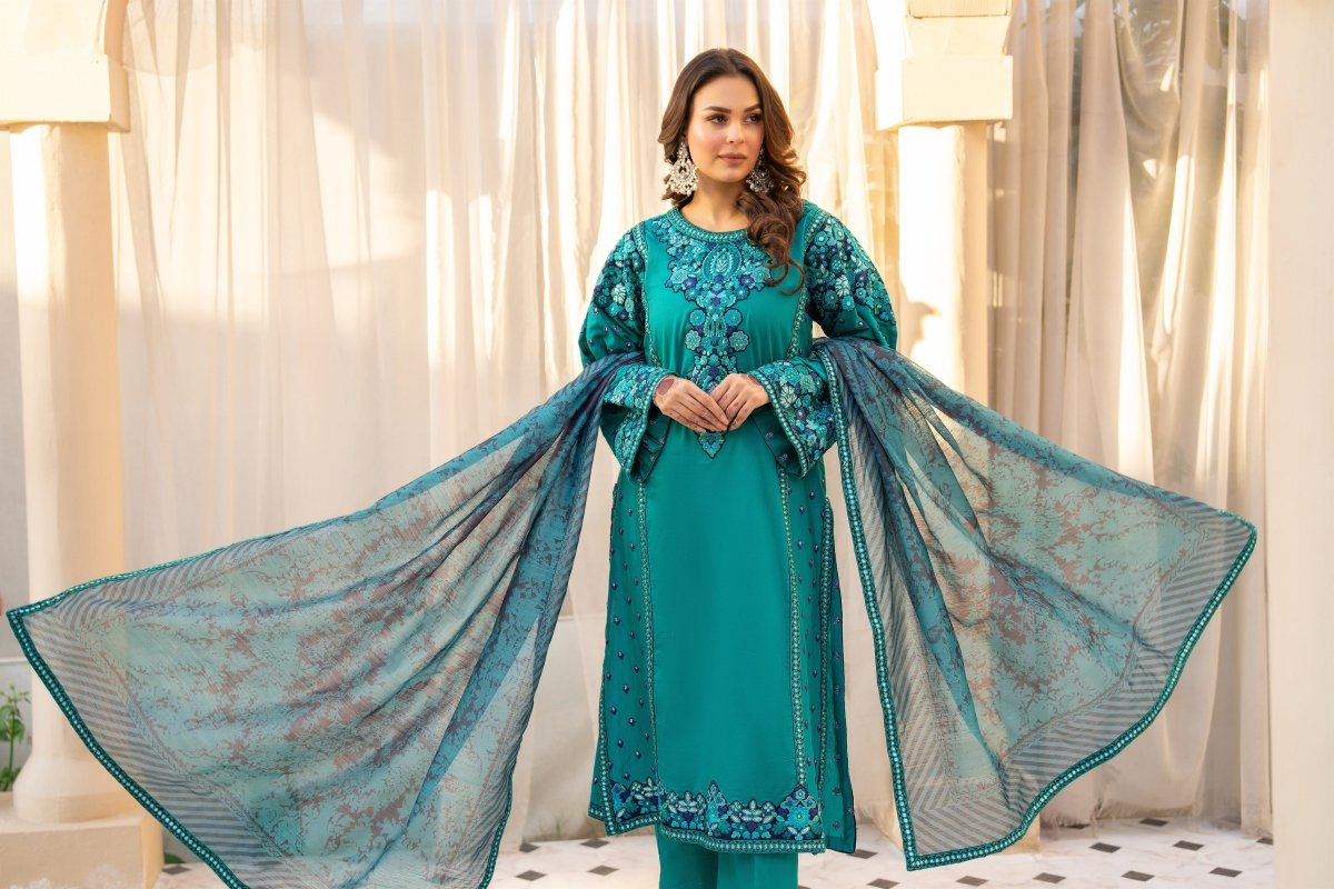 Karma Embroidered Pakistani Eid Suit KAR78-Designer dhaage