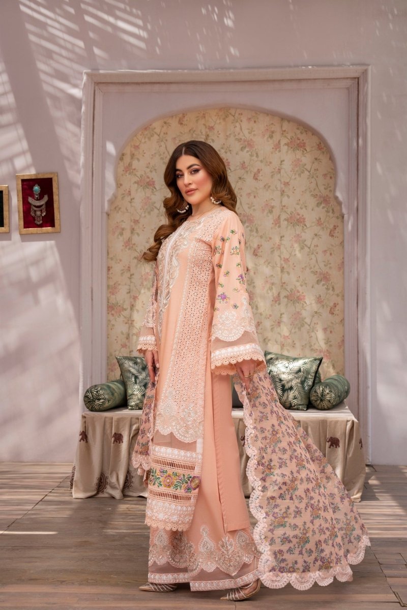 Karma Festive Embroidered Cotton Pakistani Suit KAR100 - Designer dhaage