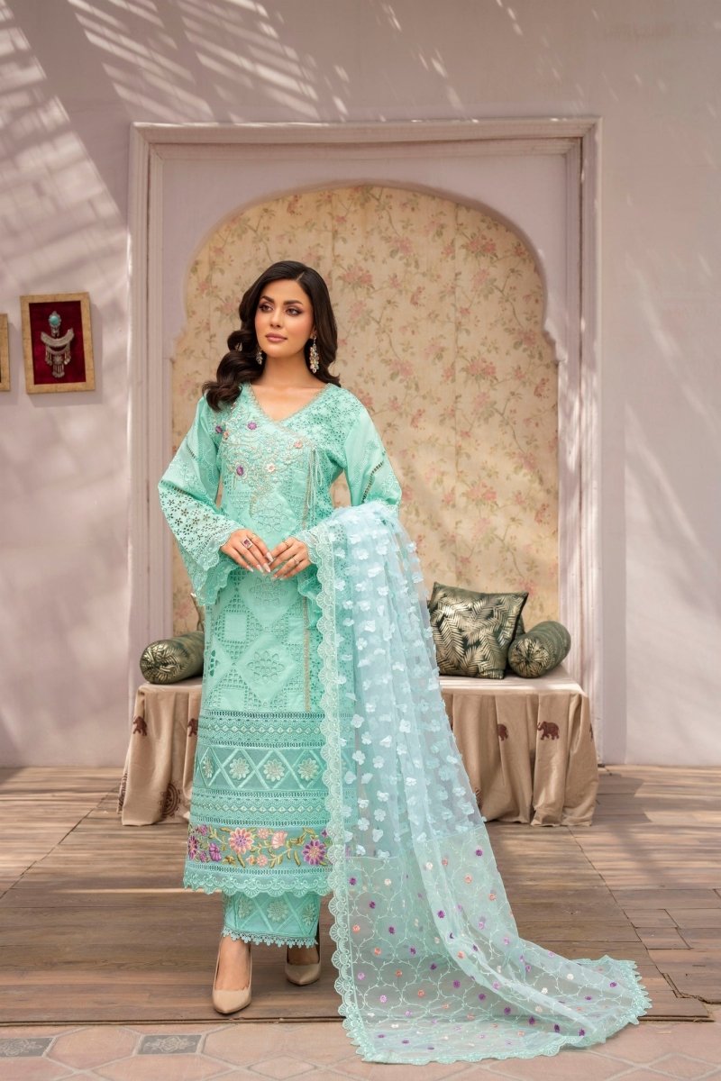 Karma Festive Embroidered Cotton Pakistani Suit KAR96 - Designer dhaage