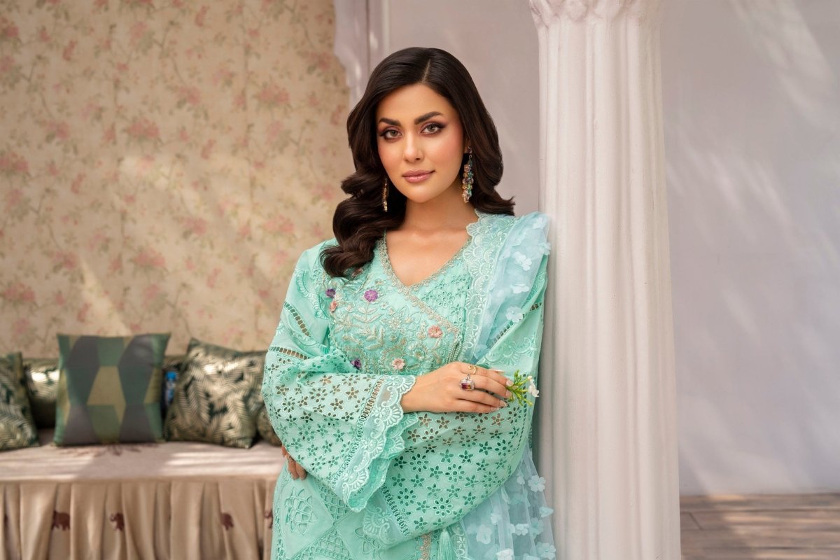 Karma Festive Embroidered Cotton Pakistani Suit KAR96 - Designer dhaage