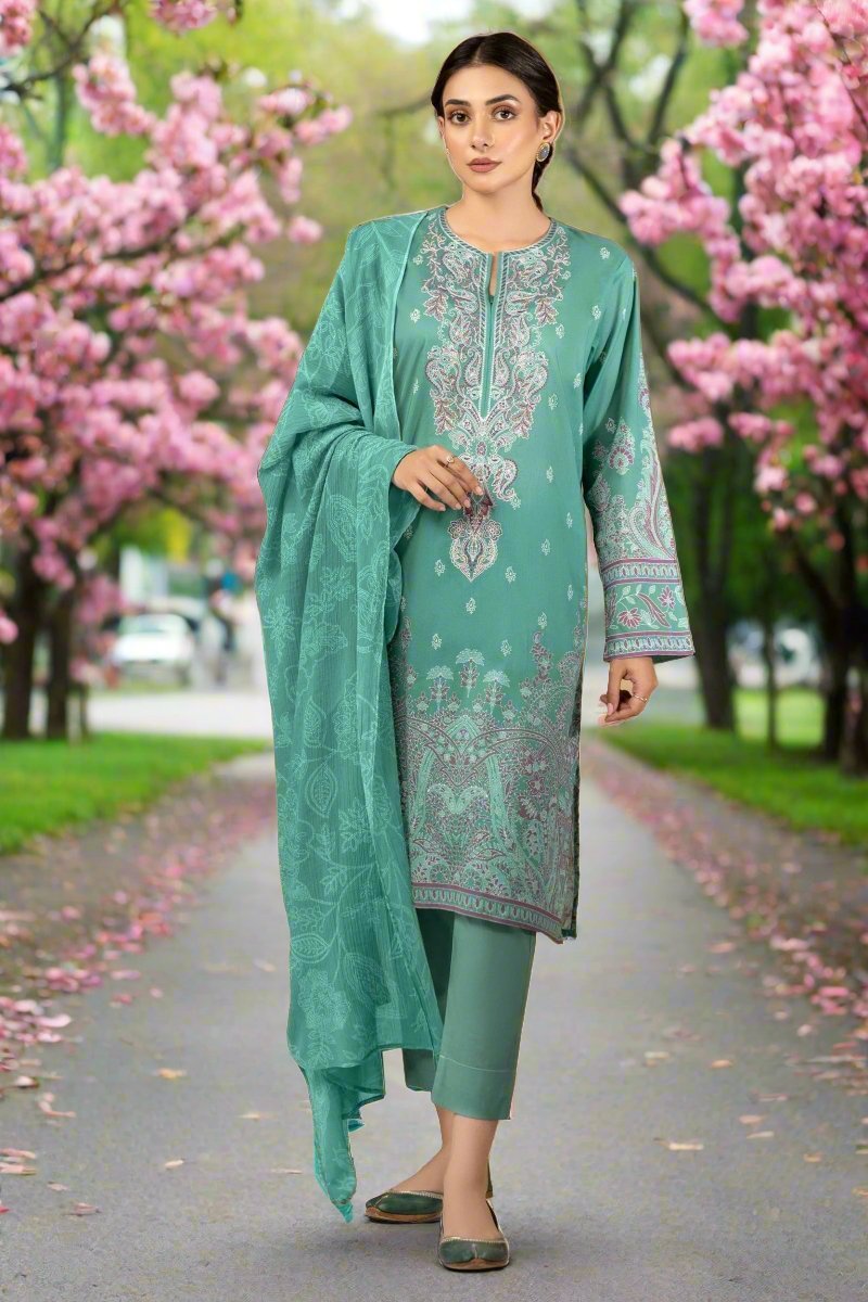 Limelight Embroidered Cambric Pakistani 3 Piece Suit LIM350-Designer dhaage