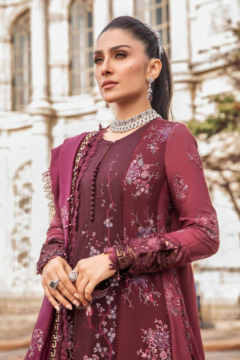 Maria B Luxury Linen Pakistani Suit MAR142 - Designer dhaage