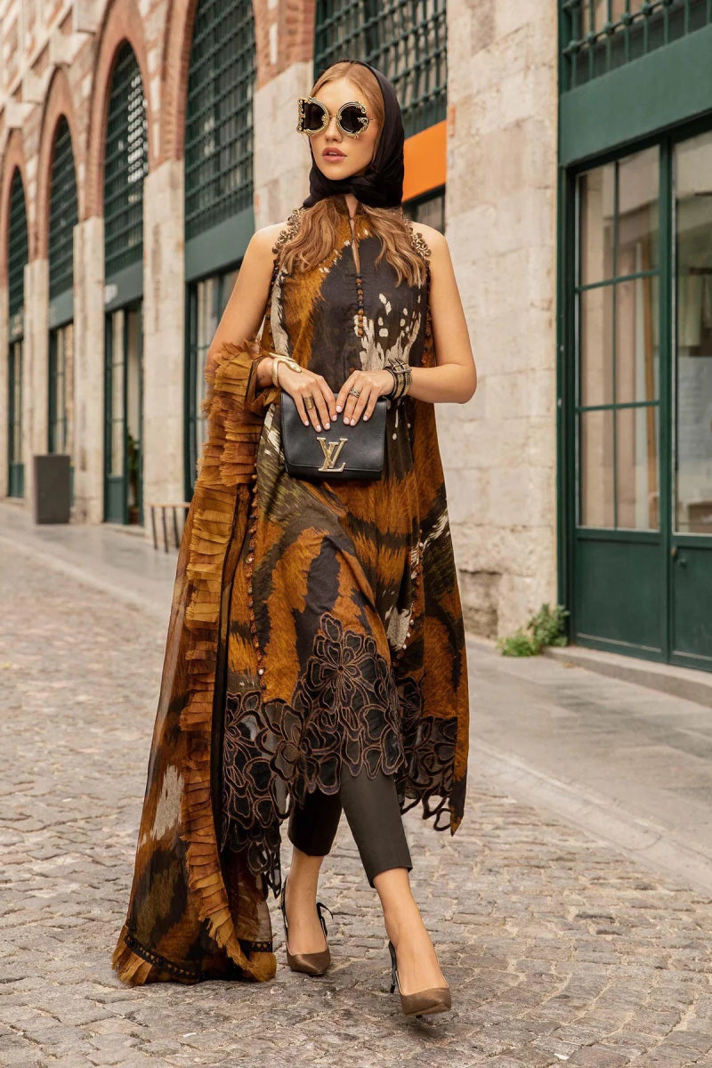 Maria B M Prints Cambric 3 Piece A Line Eid Dress 10B MAR150 Maria B M Prints Cambric 3 Piece A Line Eid Dress 10B MAR150