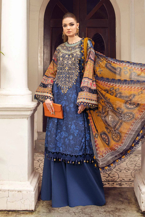 Maria B M Prints Cambric Suit 1B MAR135-Designer dhaage