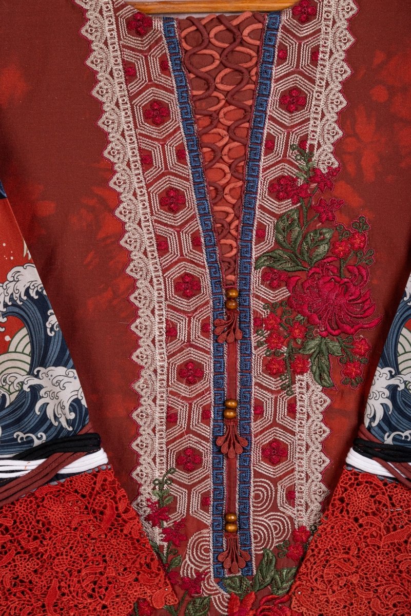 Maria B M Prints Cambric Suit 2A MAR136-Designer dhaage