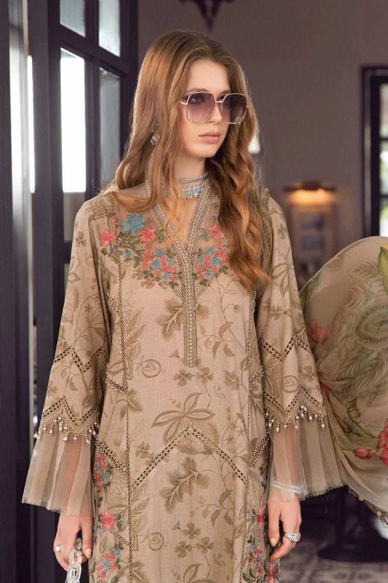 Maria B M Prints Cambric Suit 3A Mar133-Designer dhaage