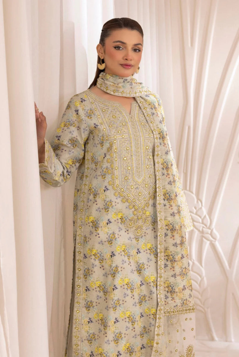 Mohagni Embroidered Cotton 3 Piece Suit MOH11 - Designer dhaage