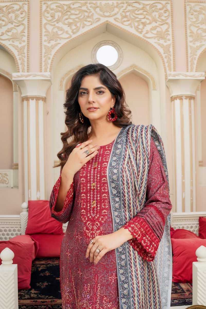 Munira Dhanak 3 Piece Pakistani Suit MUN580 - Designer dhaage