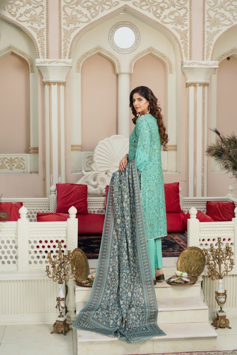 Munira Dhanak 3 Piece Pakistani Suit MUN582 - Designer dhaage