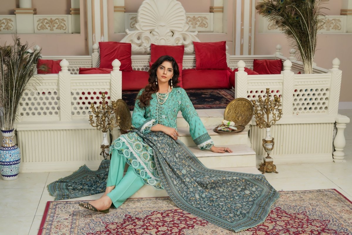 Munira Dhanak 3 Piece Pakistani Suit MUN582 - Designer dhaage