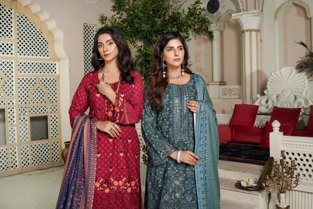 Munira Dhanak 3 Piece Pakistani Suit MUN585 - Designer dhaage