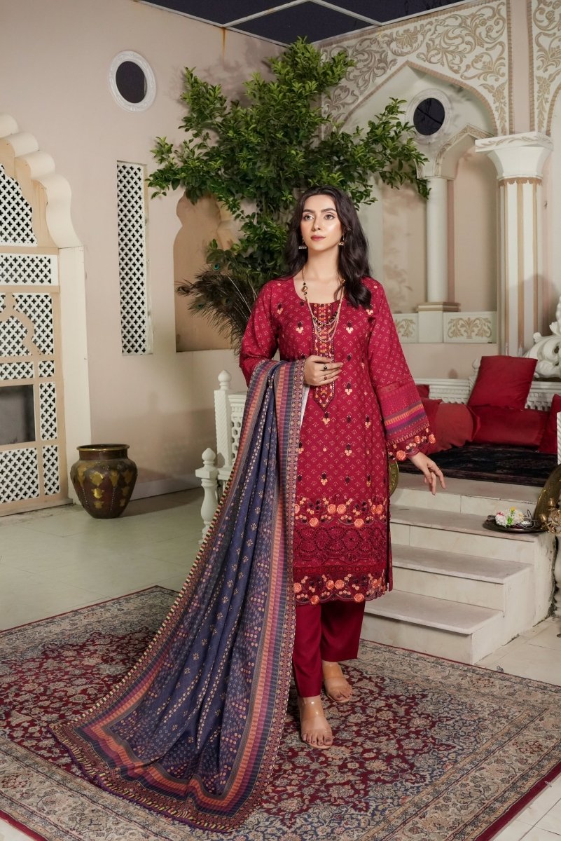 Munira Dhanak 3 Piece Pakistani Suit MUN585 - Designer dhaage