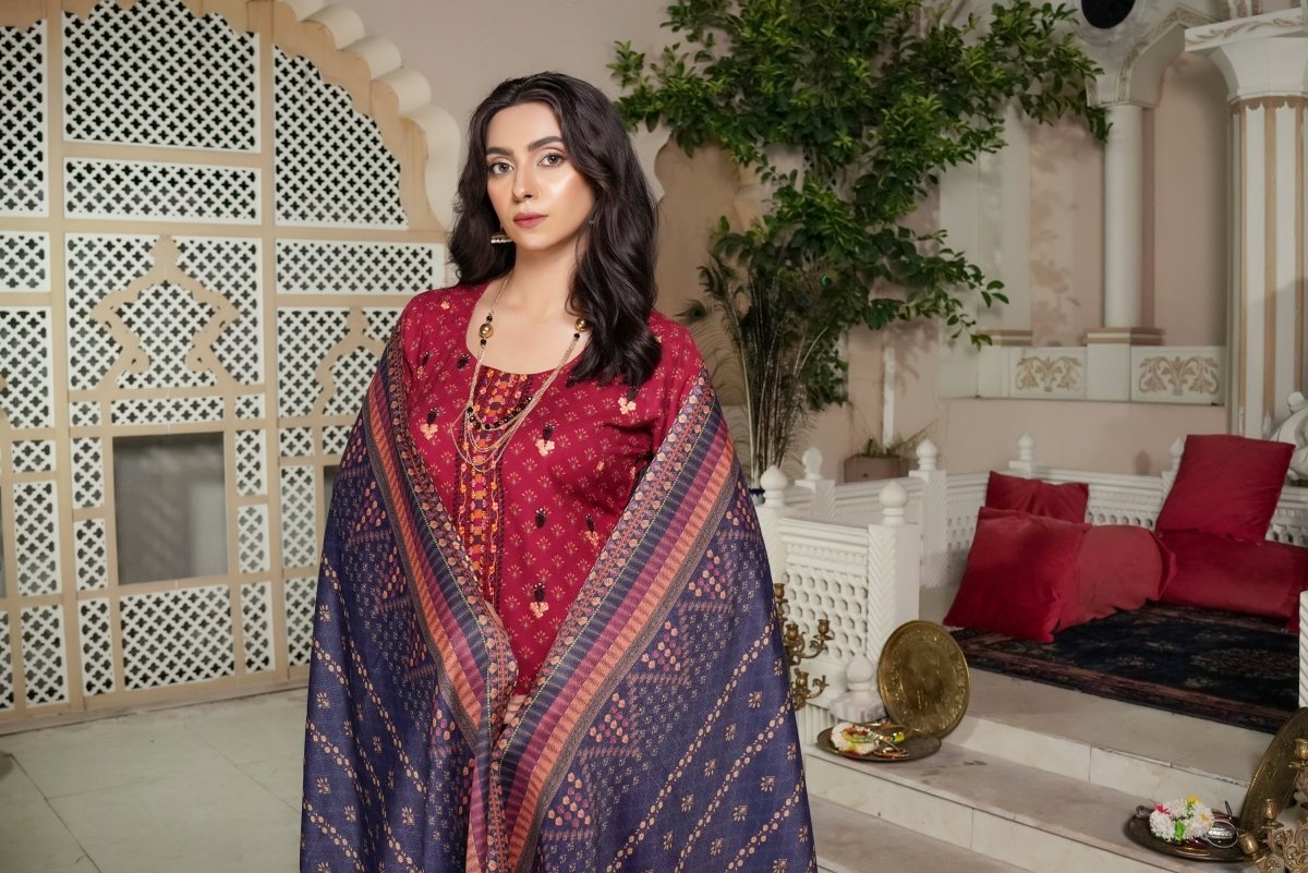 Munira Dhanak 3 Piece Pakistani Suit MUN585 - Designer dhaage