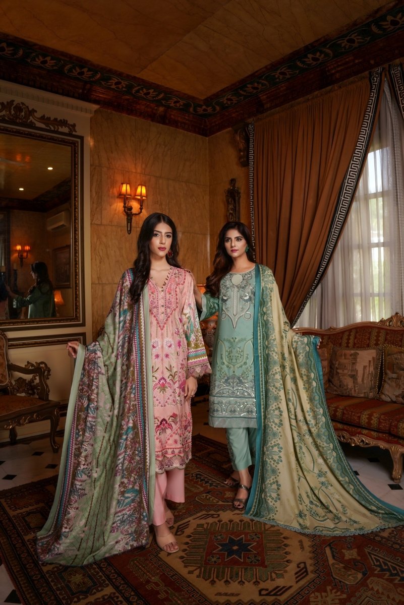 Munira Dhanak 3 Piece Pakistani Suit MUN588 - Designer dhaage