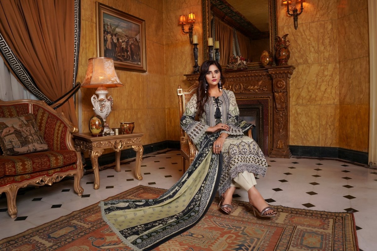 Munira Dhanak 3 Piece Pakistani Suit MUN589 - Designer dhaage