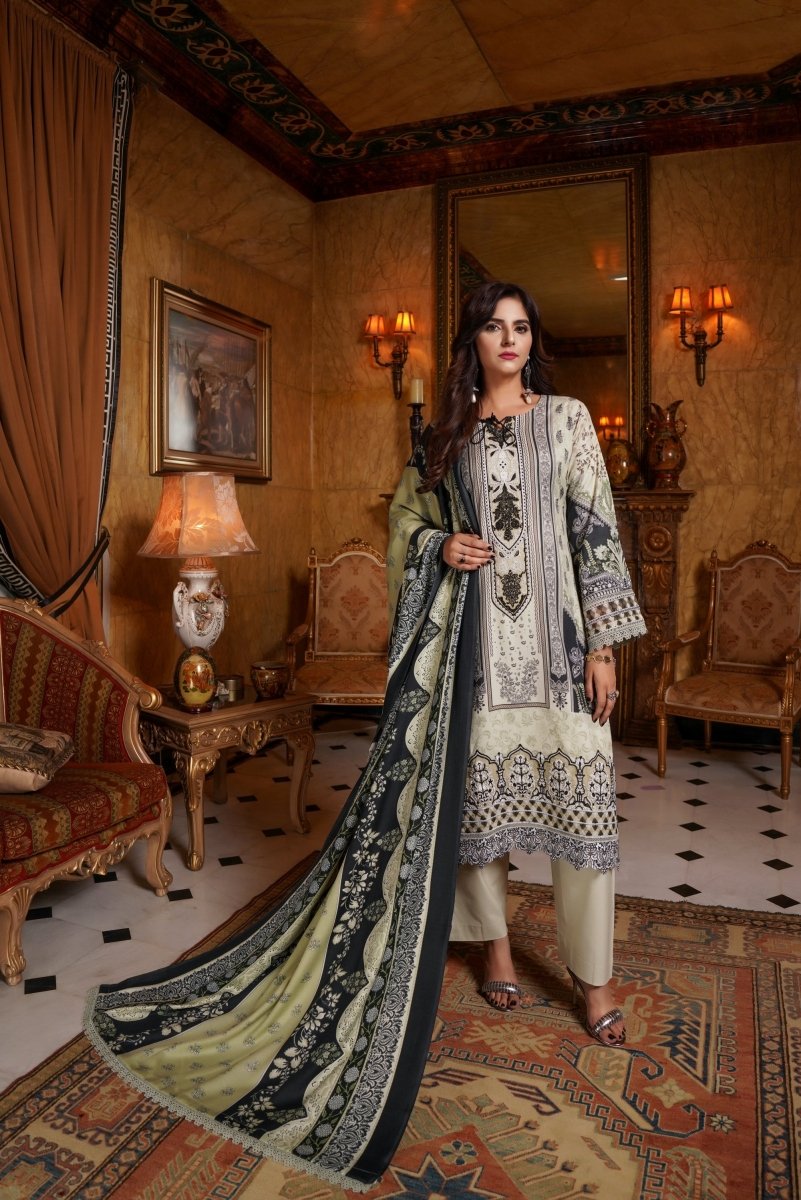 Munira Dhanak 3 Piece Pakistani Suit MUN589 - Designer dhaage