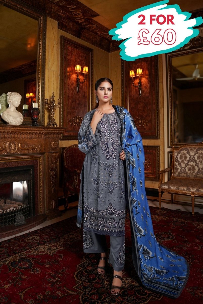 Munira Dhanak 3 Piece Pakistani Suit MUN592 - Designer dhaage