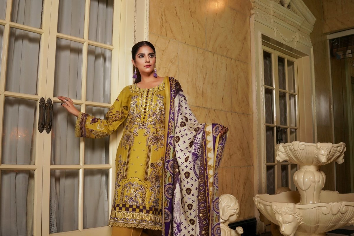 Munira Dhanak 3 Piece Pakistani Suit MUN593 - Designer dhaage