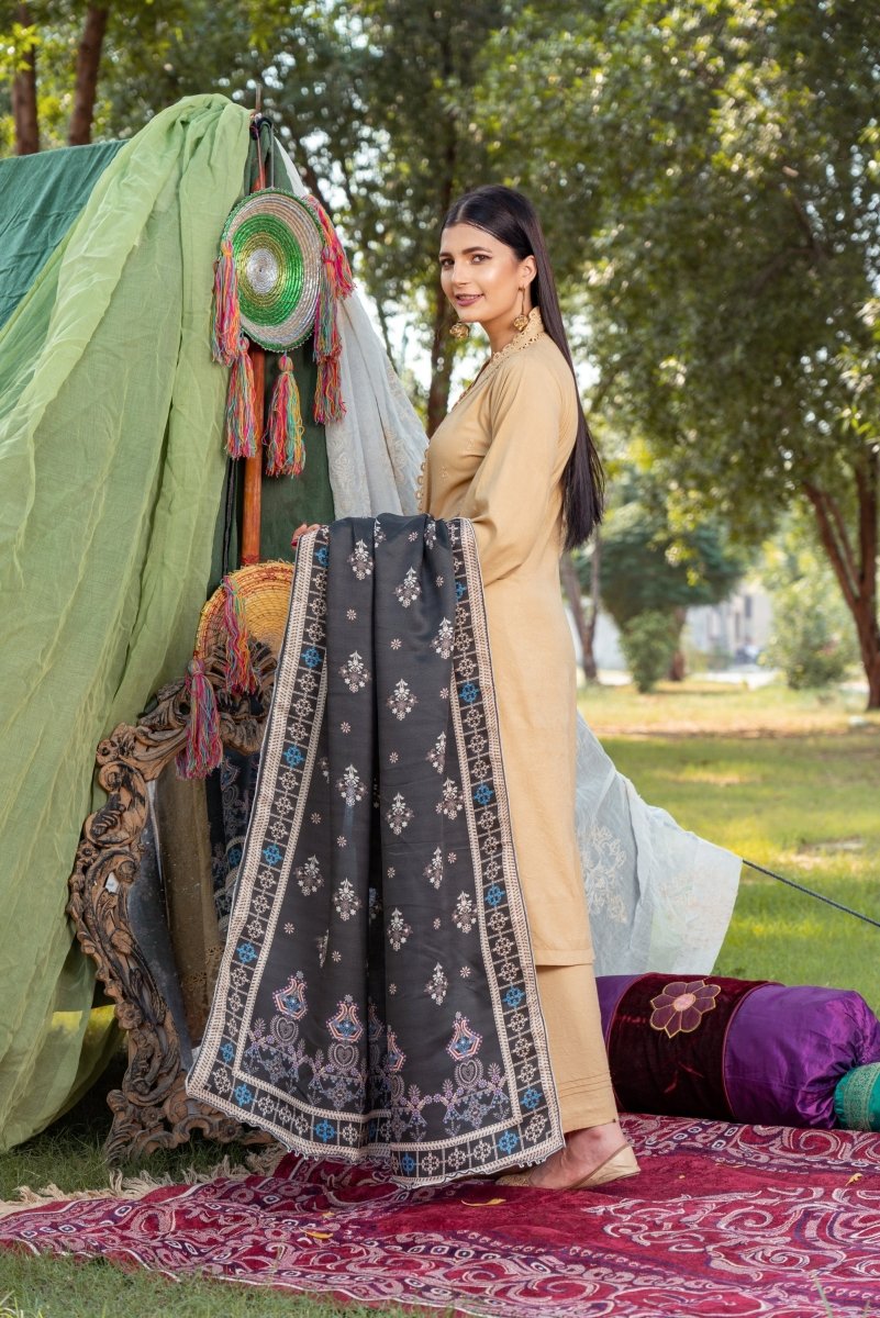 Munira Dhanak 3 Piece Pakistani Suit MUN601 - Designer dhaage